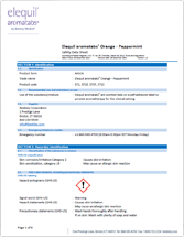 Elequil Aromatabs REF 371 SDS